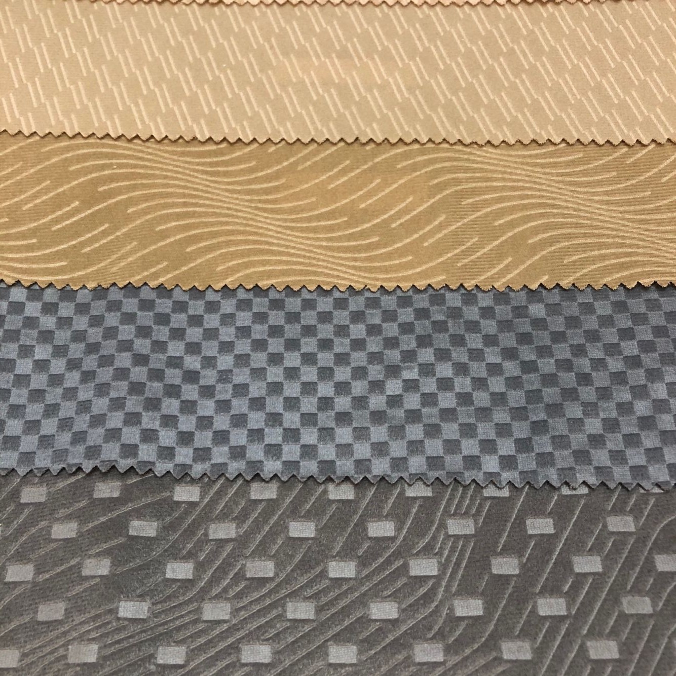 Embossed Car Fabric With Foam